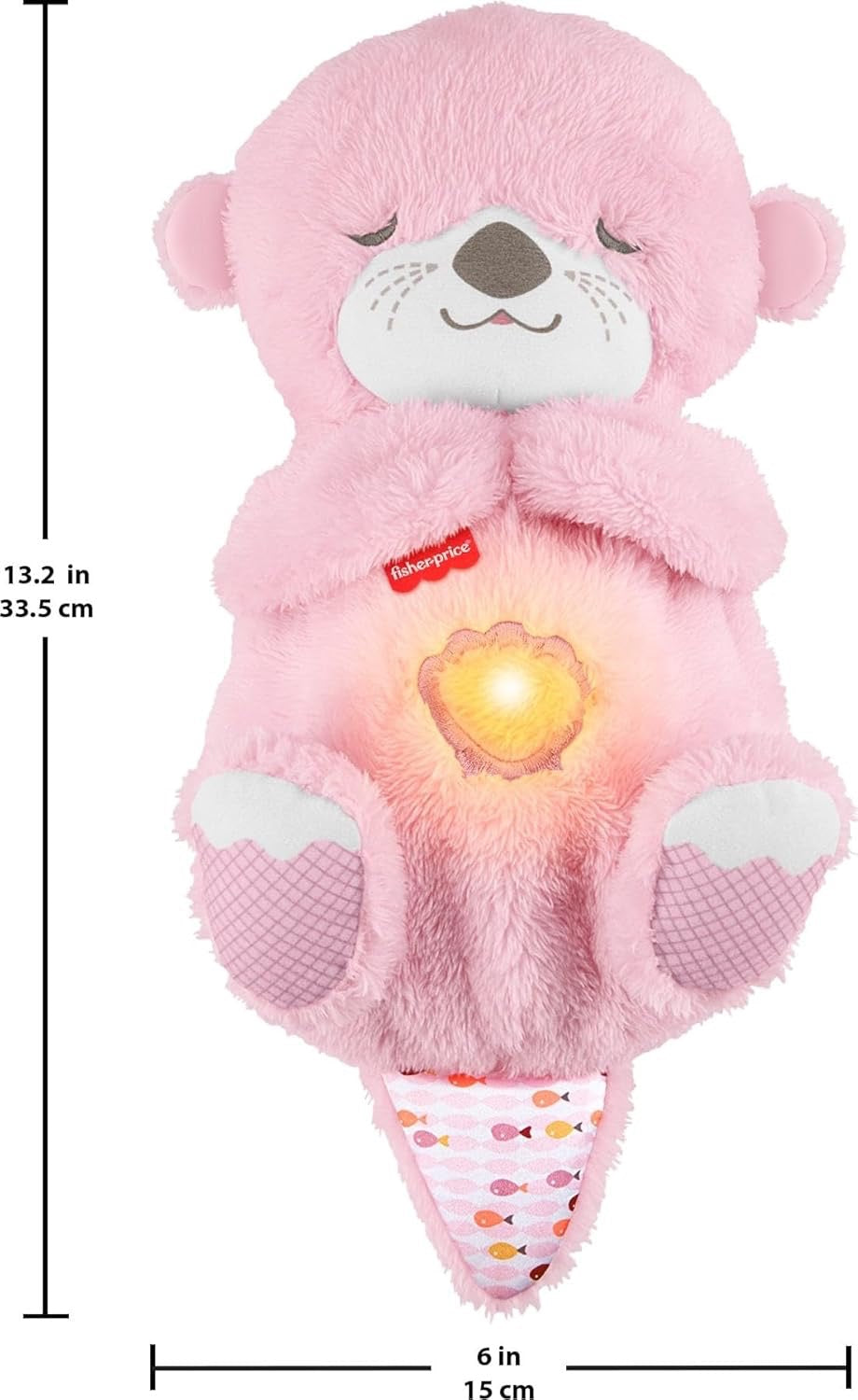 Sound Machine Soothe 'n Snuggle Otter Portable Plush Baby Toy with Sensory Details Music Lights & Rhythmic Breathing Motion